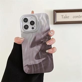 COVERLY for iPhone 14 3D Luxury Rainbow Shade Wavy Phone Case,Premium Texture Trendy Retro Cute Multi Color Artistic Cool Design -Aesthetic Pastel Shades Love Heart Princess Cover for Apple iPhone 14