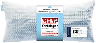 Cloudpillo Pillow 40 x 80 cm - Ergonomic Memory Foam Pillow, Height-Adjustable Sleeping Pillow for All Sleeping Positions, Breathable & Hypoallergenic, Ideal Side Sleeper Pillow for Side Sleepers