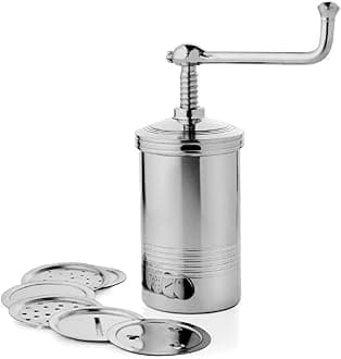 Stainless Steel Sev Sancha Maker Machine | 6 Interchangeable Jali for Noodles, Murukku, Chakli, Cookies & Indian Snacks