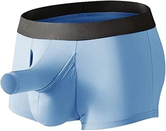 Men's Underwear Separated Pouch Modal Boxer Briefs Elephant Nose Turnks Tagless Boxers