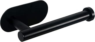 HouseAid Self Adhesive Toilet Paper Holder for Bathroom, No Drilling Stainless Steel Toilet Roll Holder, Matte Black