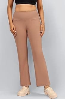 BlissClub Ultimate Straight Pants Trousers for Women with High Waist, Formal Pant for Women Office Wear with Wide Waistband