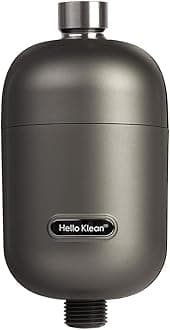 Hello Klean Shower Filter in Chrome - Filter Unwanted Metals, Chlorine & Impurities Found in Shower Water - Improves Quality of Skin & Hair - Quick Easy Install For In-Line & Electric Shower