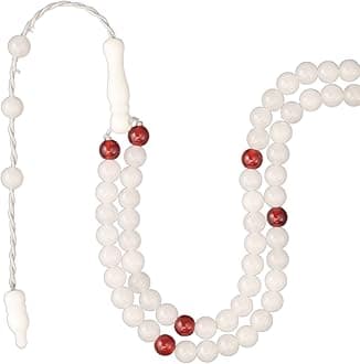 Tasbih Premium Muslim Prayer Beads Made with Natural Stone Beads for Daily Misbaha and Meditation (4mm (99 Beads), Jade, Milky)