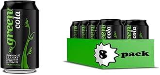Green Cola - Sugar Free, Zero Calories, Naturally Sweetened with 100% Stevia Leaf Extract, Carbonated Soda, 100% Cola Taste, 12 Fl Oz each can - Pack of 8