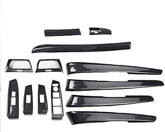 for Honda Accord 2008-2013 Carbon Fiber ABS Accessories Center Console Cover Door Window Lift Switch Armrest Panel Gear Shift Box Air Vent Outlet Trims (13pcs Inner Set)