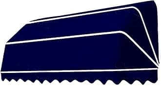 French Curved Retractable Awning Folding Patio Awning Canopy, Balcony Canopy, Polyester Foldable Awning, Diy Courtyard Retractable Awning For Yard, Balcony, Porch 70 * 60 * 60cm Navy blue