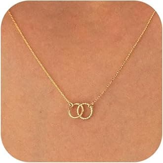 HANLI 14K Gold Plated Necklaces for Women - Dainty Butterfly, Star of David, Moon and Star, Sun, Lotus, Infinity, Hummingbird, Bee,Boots,Chill,Sunflower Pendant Designs - Elegant Jewelry for Women