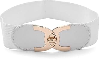 Shining Diva Fashion Waist Belt for Women Dresses Jeans Skirts Hip Saree Western Traditional (White) (14819wb)