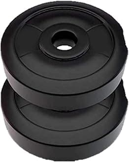 DREAM FIT Pair of 1Kg PVC Weight Plates for home gym - Spare Weights for dumbbells, barbells and other exercises - 2Kg (1Kg x 2)