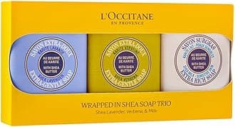 L'OCCITANE Shea Butter Extra-Gentle Hand & Body Soap Bar, Cleanses & Softens Skin, Moisturizing, Soothing Scents, Non-Drying, Vegan