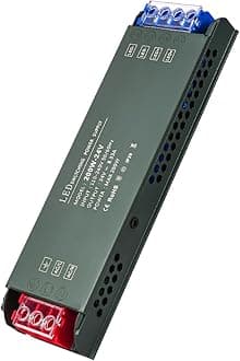 URAQT 24V LED Driver 200W LED Transformer, 220V to 24V Power Transformer, AC 220V to DC 24 Volt 8.33A Compact Ultra-Thin Constant Voltage Low Voltage Transformers for Strip Lights Garden Light