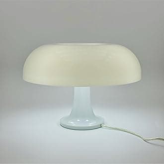 Retro Mushroom Lamp for Room Aesthetic Modern Lighting for Bedroom | Cool Retro Living Room Decor (White)