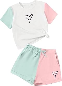 Toddler Kids Girl Clothes Floral Letter Graphic Top + Shorts 2PC Girls Summer Short Set