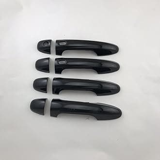 Car Exterior Door Handles for HILUX REVO Rocco, Door Handle Cover Protector Anti-Scratch Outside Door Handle,A/Painted Black