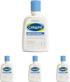 Cetaphil Face Wash Gentle Skin Cleanser for Dry to Normal, Sensitive Skin, 125 ml Hydrating Face Wash with Niacinamide, Vitamin B5 (Pack of 4)