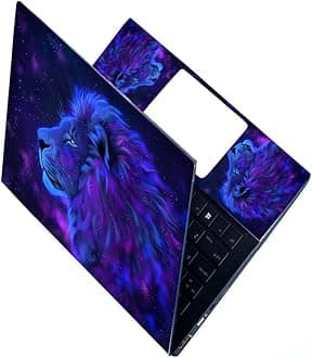 Full Laptop Skin Stickers HD Quality Sticker for Laptops Upto 15.6" (Dustproof|Waterproof|Scratchproof|Reusable) - BL Lion FL