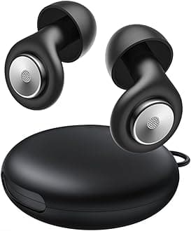 Ear Plugs for Sleeping Noise Cancelling 45dB, Reusable Silicone Earplugs with 8 Eartips and Travel Case, Soft Comfort Hearing Protection for Concerts, Snoring, Travel, Study (Midnight Black)