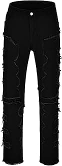 Men's Light Wash Slim Straight Stretch Denim Jeans 70s Disco Relaxed Fit Work Bottom Jeans for Men