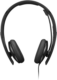UC VoIP USB-C Wired On-Ear Headset, Black
