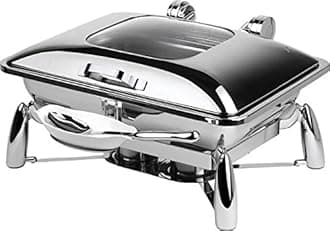 1A15706135B Smart W Oblong Chafing Dish with Glass Lid, Base and Spoon Holder