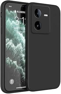 Spazy Case® iQOO Z9x 5G Back Cover | Soft Silicone Slim Back Case Cover for iQOO Z9x 5G - Black