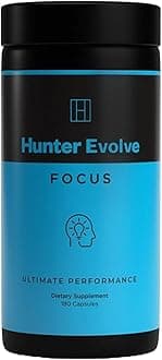 Genuine Hunter Focus Premium Nootropic Brain Supplement for Memory and Focus - US Made with All Natural Ingredients Incl L-Theanine, Bacopa Monnieri & Lion's Mane