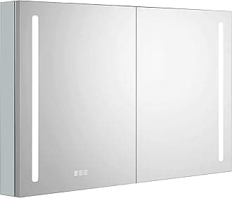 LED Medicine Cabinet With Mirror, 36"27.5"5", Recessed & Surface Mount, for Bathroom, Defog, Dimmer, 2 Doors