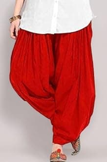 Women's Loose fit Cotton semi Patiyala Salwar White