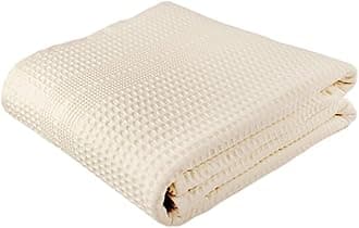 Gilden Tree Large Bath Sheet 100% Natural Cotton Waffle Weave – Generous Size Lightweight Ultra Absorbent Quick Drying Fade Resistant (Cream)