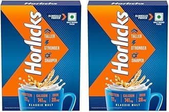 Horlicks Nutrition Drink Refill - 500 g - Classic Malt - Clinically Proven to make kids Taller, Stronger, Sharper (Pack of 2)
