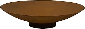 24 Inch Corten Steel Fire Bowl | Heavy-Duty Outdoor Wood Burning Fire Pit for Garden, Patio, Lawn & Backyard | Natural Rust Finish Campfire Bowl
