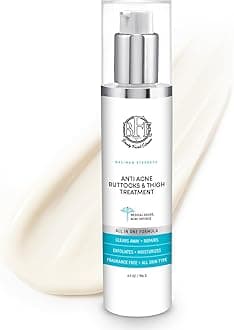 - Anti-Acne Buttocks & Thigh Treatment- Clears Away Acne, Pimples, Zits, Dark Spots & Ingrown Hairs on the Buttocks &Thigh Area. Prevents Future Breakouts 6.9 OZ