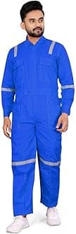 AREEVANZ Men's Cotton Industrial Work WEAR Industrial Coverall Boiler Suit with Reflective Tape