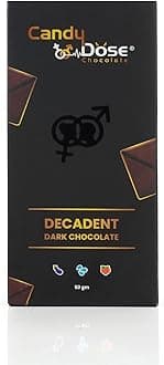 Candy Dose Chocolate Sensual Dark Chocolate for Men & Women – Mood-Boosting Indulgence for Romance, Love & Shared Moments (50 Gram) (Pack Of 4) Luxurious Flavour Chocolate Ideal For Men & Women, Vegetarian And Gluten-Free Delights