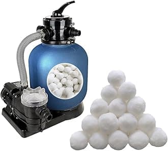 1.5 lbs Pool Filter Balls Eco-Friendly Fiber Filter Media for Swimming Pool Sand Filters (Equals 25kg/50lbs Pool Filter Sand)