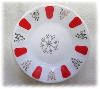 Traditional Style Porcelain Turkish Tea Glass Saucers (6 Pcs)