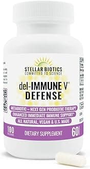 - Del-Immune V® Defense by Stellar Biotics, All-Natural Immune Support & Gut Health (+) Immediate Care, Metabiotic: NextGen Probiotic Therapy (60 Caps)
