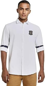 Peter England Men's Cotton Regular Fit Shirt