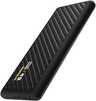 Nitecore Powerbank NB Air - 5000mAh USB-C Externer Akku, IPX7 Wasserdicht, 89g Leicht, Schnellladung, Tragbar, Schwarz