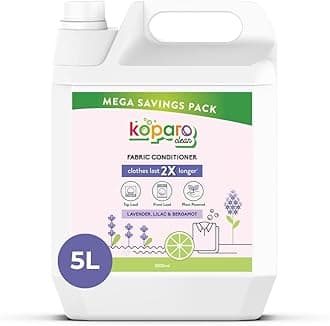 Koparo Natural Fabric Conditioner And Softener | Lavender | Fabric Conditioner Refill 5 Litre | Front Load & Top Load Washing Machines | After Wash Liquid Fabric Softener Protects Shine And Freshness