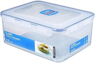 Lock & Lock HPL836 Rectangular Storage Container - Clear/Blue, 5.5 L