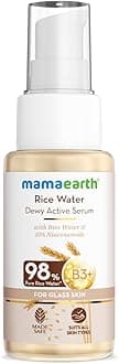 Mamaearth Rice Water Dewy Active Serum with 10% Niacinamide, Rice Water & Hyaluronic Acid - 50 ml For Glass Skin | Gives Dewy Finish |Brightens Skin|Suits All Skin Types