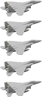 5PCS F-15E Strike Eagle Aircraft DIY Model 1/2000-1/350 Scale Resin Assembly Model Combat Plane DIY Fighter Jet Aeroplane Military Model(1/700 (28mm))