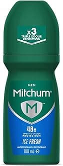 MitchumMen 48HR Protection Roll-On Deodorant & Anti-Perspirant, Ice Fresh, 100 ml
