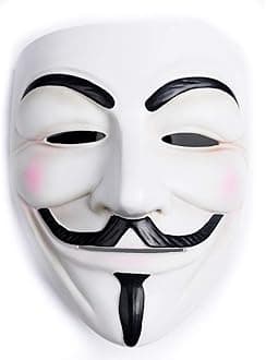 MVR Traders Vendetta Comic Face Mask Anonymous Guy Fawkes, 7.68 x 6.3 Inches (White) Set of 1