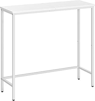 Narrow Console Table, 29.5" Small Entryway Table, Thin Sofa Table, Side Table, Display Table, for Hallway, Bedroom, Living Room, Foyer, White WW75XG01