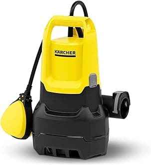 Karcher SP 11.000 Dirt Submersible Pump, Flow Rate: 11,000 l/h, Immersion Depth: max. 7 m, for Dirty Water with Particles up to a Size of 20 mm, Residual Water Height: 25 mm, Pressure: 0.7 bar