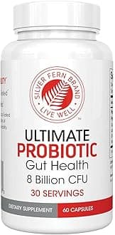 Silver Fern Ultimate Probiotic Supplement Vegicaps - Daily Metabolic Restoration, Proven Survivability, DNA Verified Multi-Strain Bacillus Probiotic Capsules (1 Bottle - 60 Capsules)