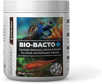 Bio- Bacto+ Biological Filter Media Controls Ammonia, Nitrite & Nitrate for Fresh & Saltwater Aquaria (100g)